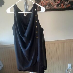 Anne Klein Black Top with Gold Accents